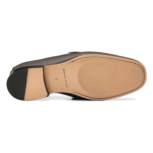 Image of Donald Pliner Donnie Men's Slip-On Loafer - Stacked Heel - Classic Dress Loafers for Men, Memory Foam Insole, Slip-On Shoes for Men, Comfortable Dress Shoes