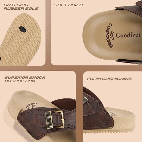 Image of Men's Slippers | Stylish & Comfortable Flip-Flop Slippers for Men | EVA Sole Material | Slip Resistant | Durable & Lightweight Men Chappal for Daily Use (GF-Eva-112)