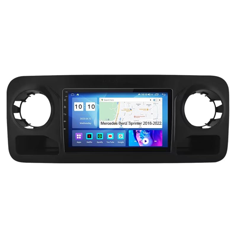 Autos Sistema De Navegación para Benz Sprinter 2018-2022 9 Inch,Pantalla Grande Android con Control Central GPS Y Radio Bluetooth Integrada,4 Core WiFi 2G+32G