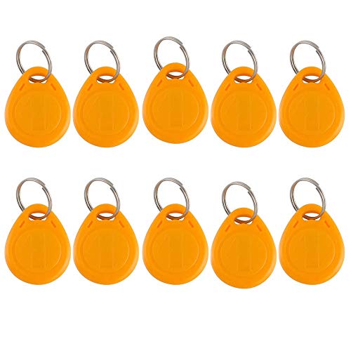 LEXI 100pcs 125KHz Proximity ID Card RFID Keyfobs Token Tag for Door Entry Access Control System TK4100/EM4100 ABS Key fob Cards for Security Lock Wholesale(100 Yellow ID)