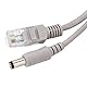 ASHATA RJ45+DC-Ethernet CCTV Kabel, 5,5 x 2,5 mm DC Strom Stecker auf Buchse Anschlusskabel,10/100 Mbps Videoüberwachung CCTV Cat 5 Verlängerung Kabel für IP-Kamera/NVR-System (20M)