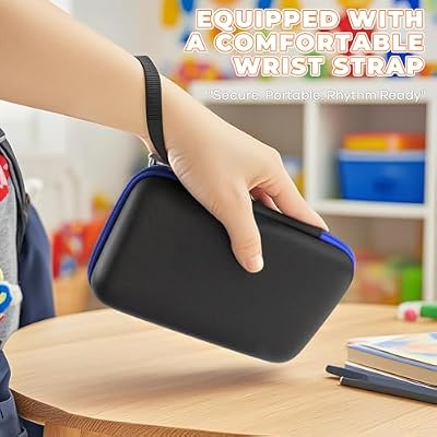 Hard Carrying Case Compatible with GiiKER Super Slide Puzzle Games, Original 500+ Challenges Brain Teaser Puzzle (Black+Blue Zipper)