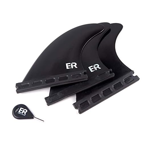 Eisbach Riders - Future Surfboard Thruster Fin Set with Fin Key - Quillas para Tablas de Surf - Size Medium (Negro)