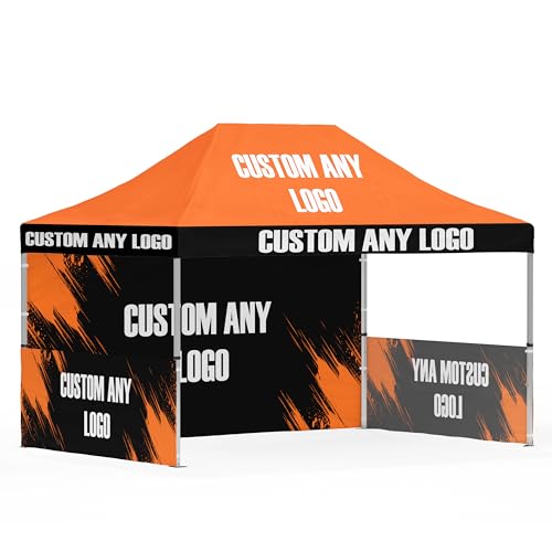 PAETERE Custom Canopy Tent 10x15 with Logo - Heavy-Duty Pop...
