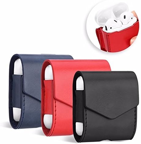 GIA DIGITAL Leather Protective Wireless Bluetooth Earphones Case for Apple Air-pods (Black)