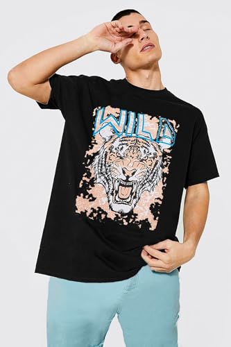 Image of LEOTUDE Men's Cotton Trendy Oversized Round Neck Printed T-Shirt Combo (Pack of 3)