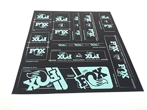 Kit stickers FOX Heritage vert menthe pour rénover vos suspensions VTT - 3