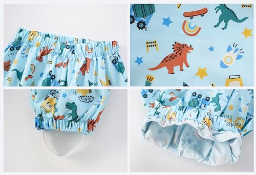 Image of Toddlers Boys Girl Rain Pants Waterproof Dirty Proof Trousers Kids Rain Poncho Hood Rainwear Jacket Coat 1-12Years