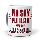 mundohuevo Taza con frase “No soy perfecto, pero soy Palanga”|Capacidad de 350ml| Futboleros| Aficionados del Sevilla | Taza de cerámica AAA| Futbol| Deporte|Regalo para amigos.