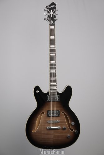 Hagstrom VIDLXBARI-CBB Viking Deluxe Baritone Cosmic Black Burst