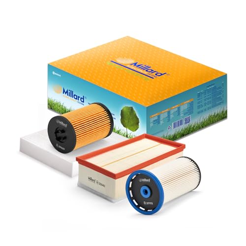 Millard Filters MZ-3141 Kit de filtres diesel sans capteur d'eau. Compatible avec les Seat Leon et Ateca 1.6 TDI/2.0 TDI, ainsi que la VW Golf 1.6 TDI diesel