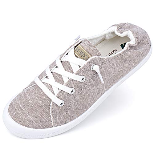 Image of JENN ARDOR Women's Low Top Canvas Slip On Sneaker Comfort Casual Shoes Walking Flats