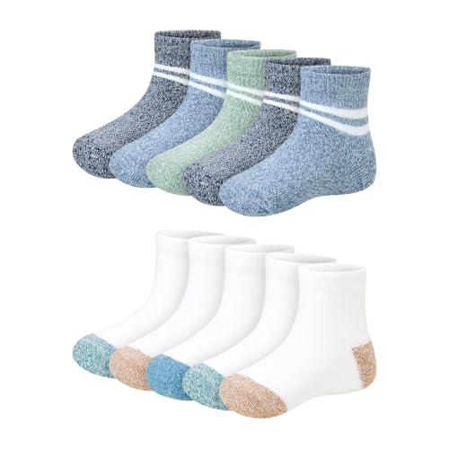 Image of Hanes Toddler Ankle and Low Cut Socks, 12-Pack, Pure Comfort Socks for Infant & Toddler Girls and Boys - Organic Cotton Blend