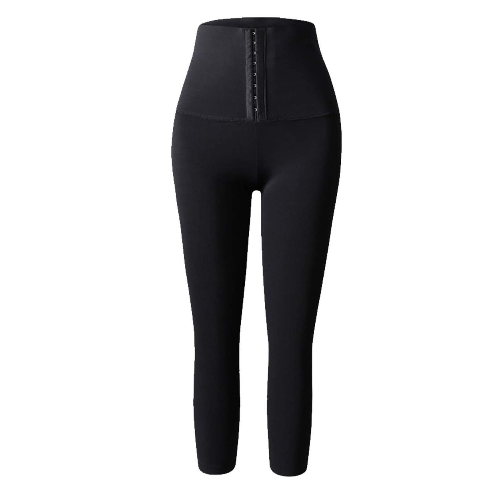 Damskie wyszczuplające sportowe legginsy dresowe spodnie z wysokim stanem sportowe capri push-up spodnie do jogi legginsy strój do sauny