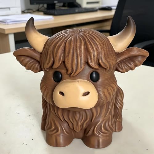 Pot à crayons en résine robuste et stable forme de vache