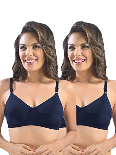 Image of SONARI Womens Cotton Everyday Bra | Non Padded, Wire Free, Comfortable Bra with Seamed Cups | Medium Coverage, Hook and Eye Closure for Everyday Wear | Adjustable Strap for a Customized Fit - Loreal