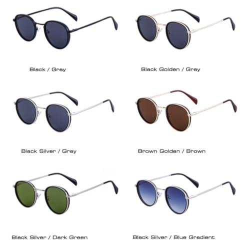 Lunettes de soleil rétro ovales légères pour éviter les marques