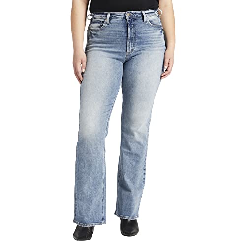 Silver Jeans Co. Women's Size Vintage High Rise Bootcut Jeans, Med Wash EPX278, 16 Plus