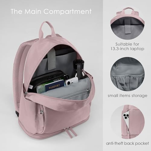 Image of Uselike Gym Backpack for Women Men, Lightweight Gym Bag with Shoe Compartment, Waterproof Workout Backpack with Wet Pocket