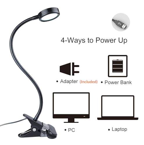 Image of LEPOWER Clip on Light - Color Changeable Reading and Night Light for Desk, Bed Headboard and Computers