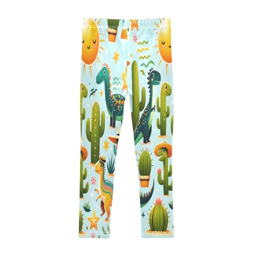 Bolaz Toddler Girls Leggings Printed Yoga Pants Leggings Dinosaur and Cactus for Kids2