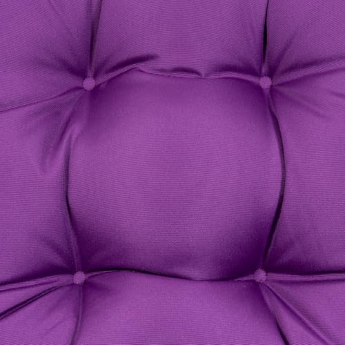 Image of QILLOWAY Outdoor Chair Cushion for Patio Furniture, Waterproof Patio Cushions Set of 2 with Ties, Fade Resistant Replacement Pads for Outdoor Rocking Chairs,Purple