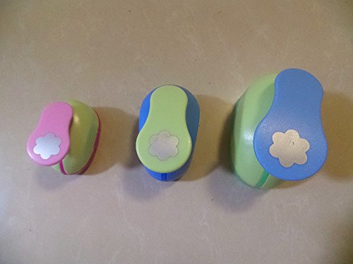 Fascola Set Of 3Pcs Flower (1 Inch+1.5 Inch+2 Inch )Craft Punch Set Round Paper Punch Punch Craft Scrapbooking Eva Punches (Flower) #TOP1