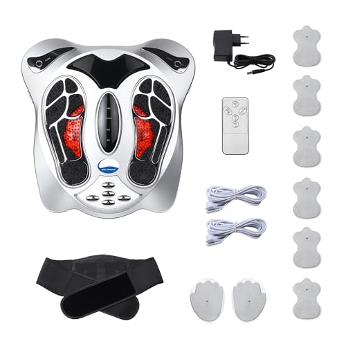 AROGYA Acupressure Health Protection Machine, Varicose Veins Electromagnetic Wave, Improve Blood Circulation, Full Body Pain Relief & Relaxation Infrared Vibration Massage Therapy (Silver)