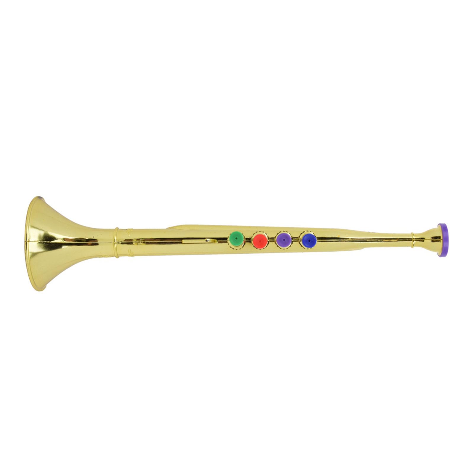 Tnfeeon Kid Trompete Golden Beschichtete Plastik Kinder Vorschulmusik Spielzeug Geschenkwindinstrument für Musikalische Intelligenz Training