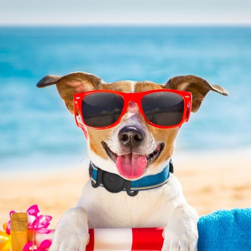 Vancle Wasserdicht Silikon Airtag Hülle, Hunde- und Katzenhalsbänder Kompatibel mit Apple AirTag GPS Finder Anti-Verlust Gerät 1 Stück Kratzfeste Schutzhülle für Air Tag Tracker