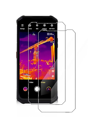 2 Packung Displayschutz für AGM G3 PRO Smartphone,HD-Vollbild Gehärtetes Glas Film Guard, Blasenfrei,HD klar, Ultra widerstandsfähig, Kratzschutz