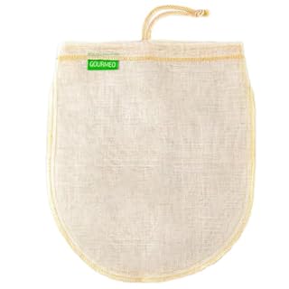 GOURMEO Sacchetto filtrante per Latte vegetale I Sacchetto a Maglie fine per filtrare Latte di soia, mandorle, nocciole, Panno filtrante