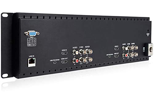 Image of Dual 7 inch 3RU IPS 1920x1200 Broadcast LCD Rack Mount Monitor with 3G-SDI, HDMI, AV Input and Output D71 Plus