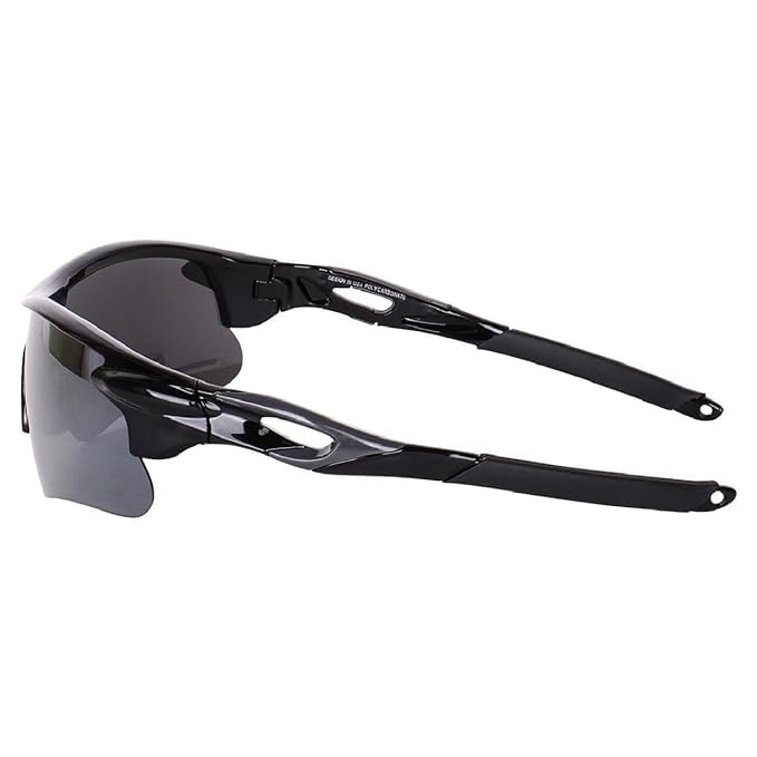 Image of Black Jones Sports Sunglasses for men and women Cycling Mountain Travelling Cricket Trekking Baseball Fishing Cycling Running Golf Motorcycle Tac Glasses UV400