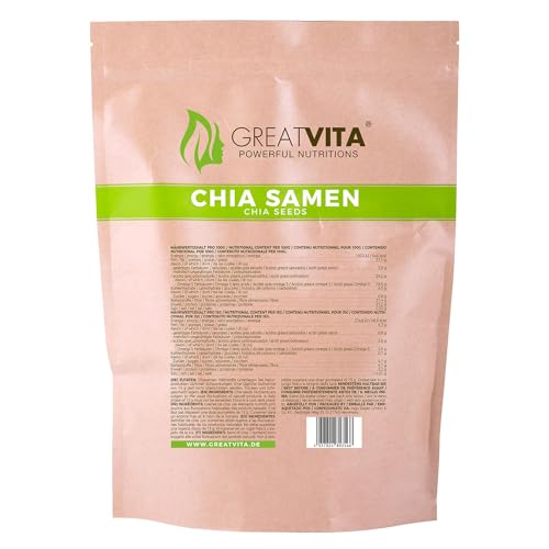 GreatVita Chia Samen 800g, naturbelassen ohne Gentechnik