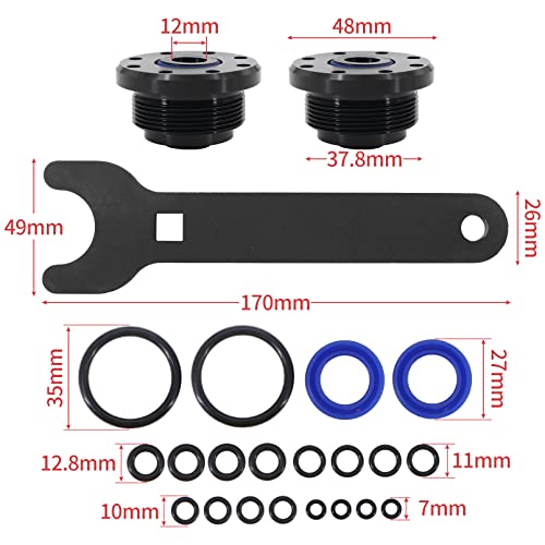 Image of HS5157 HC5345 Front Mount Hydraulic Steering Cylinder Seal Set W /Pin Wrench for HC5340 HC5341 HC5342 HC5343 HC5344 HC5346 HC5347 HC5348 HC5358 HC5365 HC5375 HC5394 HC5445 HC6750 HC6751