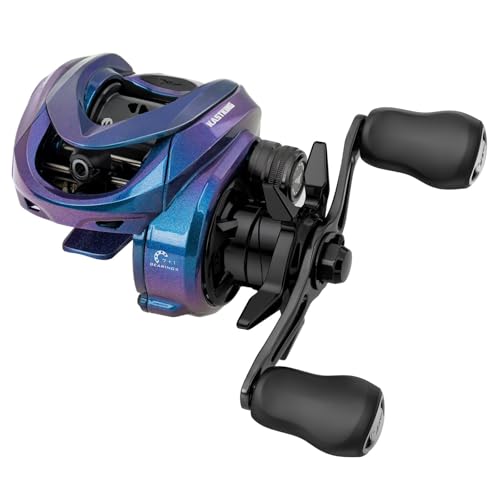 KastKing Kestrel SE Baitcasting Reel 4.5 oz Ultralight Finesse Baitcaster Cast Lures Down to 1/32 oz Powerful Sycron Construction 7+1 MaxiDur Double Shielded BB 7.5:1 Gear Ratio Left Handed