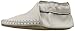 Robeez Unisex-Baby Premium Leather Moccasins Crib Shoe, Classic-Grey, 12-18 Months M US Infant