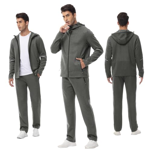 Gopune Men's Tracksuit 2 Pieces Set Hoodie Sweatsuits Full Zip Athletic Jogging Suits Long Sleeve Casual Sports Outfits2