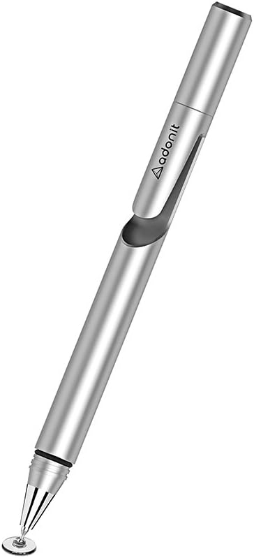 Adonit Jot Mini Fine Point Precision Stylus, Compatible with iPad, iPhone, Android, Kindle, Samsung, and Windows Phones - Silver (Previous Generation)