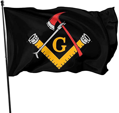 Drapeaux De Jardin Outils Maçonniques De Pompier Drapeau Fierté Imperméabiliser Drapeaus Décoratif Decoration Bannières Extérieure Pour Défilé Festivals Fête 90X152CM