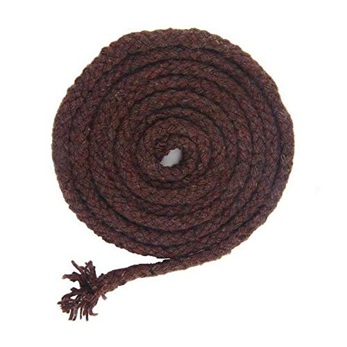 AILINDA Cuerda de macramé de algodón de 7 mm, 90 metros, 8 hebras trenzadas, hilo de tejer para tapiz colgante de pared, colgador de plantas, cordón con capucha (café) Cover