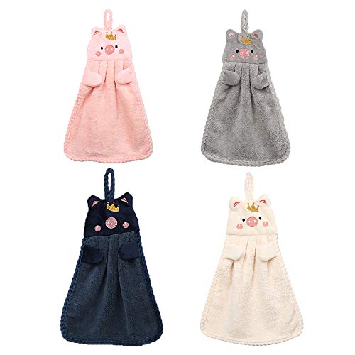 UCTOP STORE - Toalla de microfibra para niños, diseño de animales, absorbente, para uso en cocina o baño