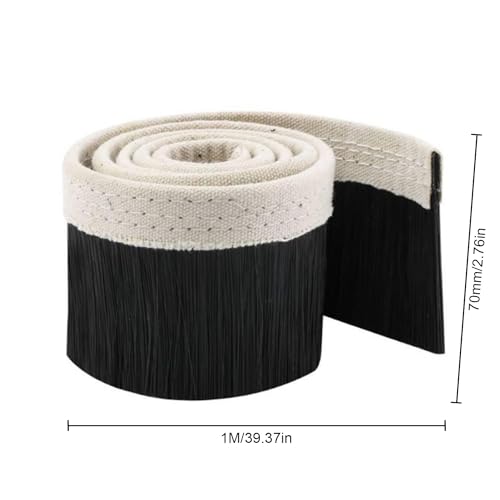 Nizirioo Nylon Graviermaschine Staubschutz Bürste: 1 m x 70 mm Vakuumbürste für Graviermaschine, Graviermaschine Staubschutz Bürste, für CNC-Fräser Spindelmotor Staubbürste (Schwarz)