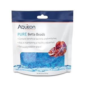 Aqueon PURE Betta Beads, Water Care for Unfiltered Aquariums, Maintains Clear Water and Helps Breakdown Organic Sludge, Blue