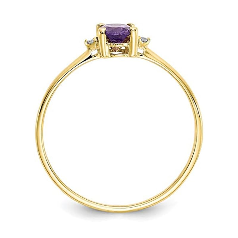 Bague améthyste ovale symbole d'amour éternel en argent doré