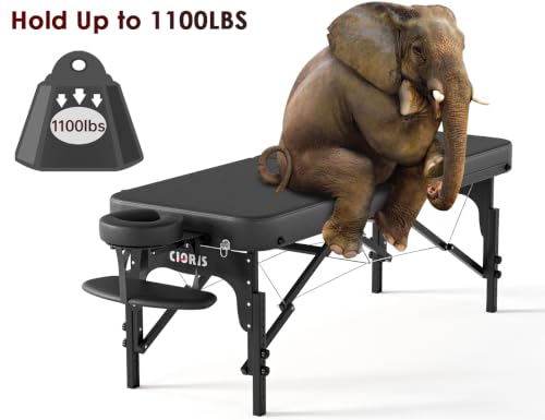 Image of CLORIS 84 inch Professional Massage Table 3 Section Portable Hold Up to 1100LBS