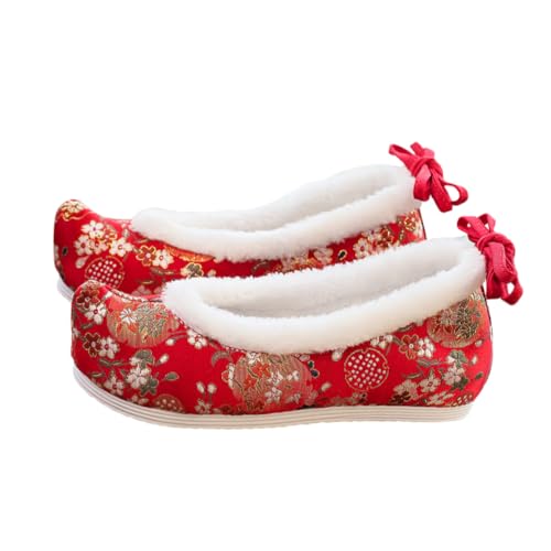 Chaussures Hanfu talon caché : confort sans douleur en tissu brodé 40