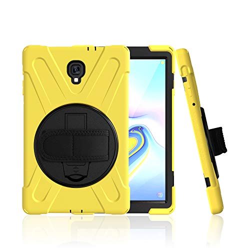 Galaxy Tab A 10.5 Case T590 2018, Kiq Shockproof Heavy Duty Military Armor Hybrid Case Cover Kickstand For Samsung Galaxy Tab A 10.5 2018 Sm-T590 (Shield Yellow) #TOP2