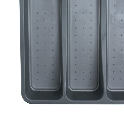 Simplemade Kitchen Drawer Silverware Organizer Tray - 6-Slot Small Flatware Holder And Utensil Holder - Desk Drawer Organizer - Storage For Kitchen, Office, Bathroom (Grey) #TOP5
